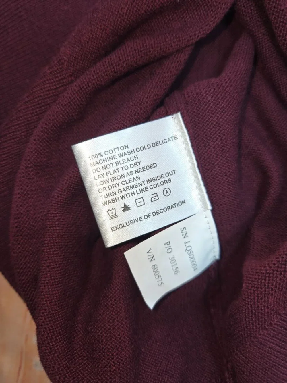 Clique Mens Burgundy V-Neck Lightweight Sweater Medium NWT